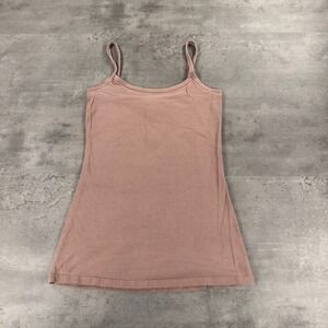 BKE Core Cami Women Medium Brown Mauve Spaghetti Strap Stretch EUC